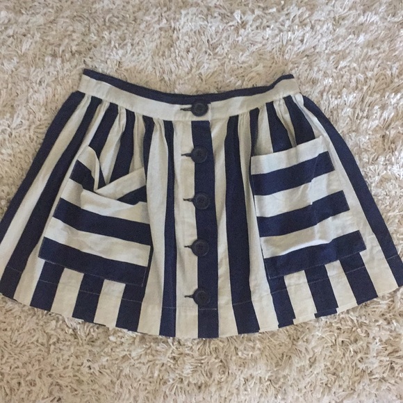 Forever 21 Dresses & Skirts - NWT Forever 21 Striped Front Button Skater Skirt